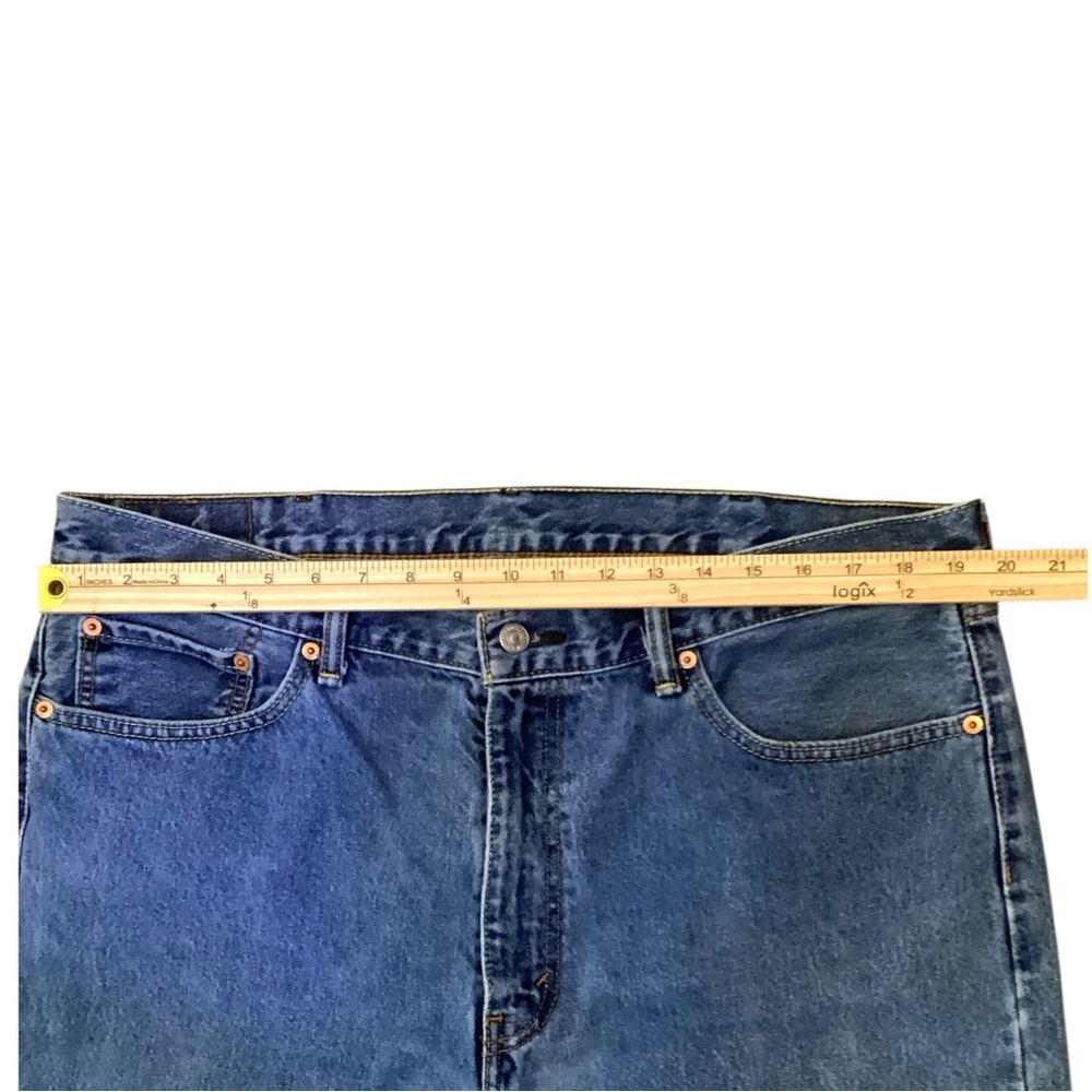 Levi's 505 Straight Fit Blue Jeans Men's Classic Denim Size 40x29 - Picture 5 of 7